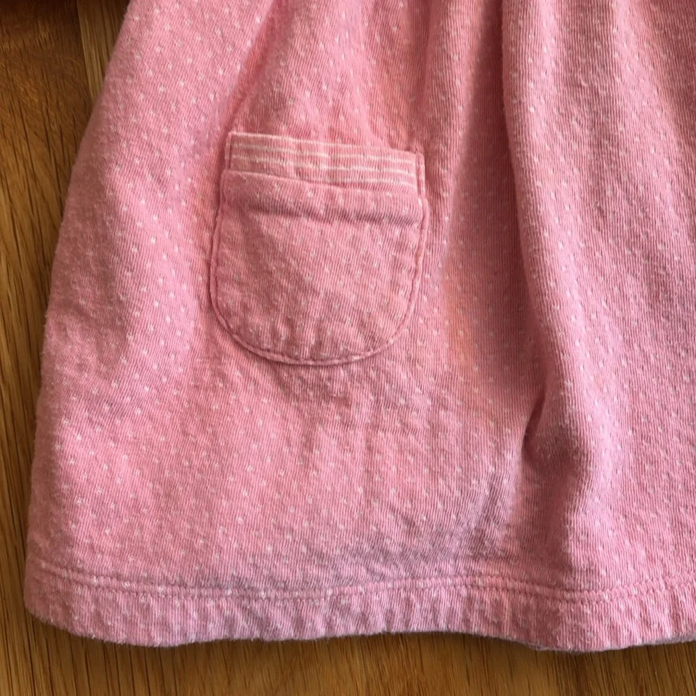 12M Carter's Long Sleeve Pink Polka Dot Bodysuit Dress